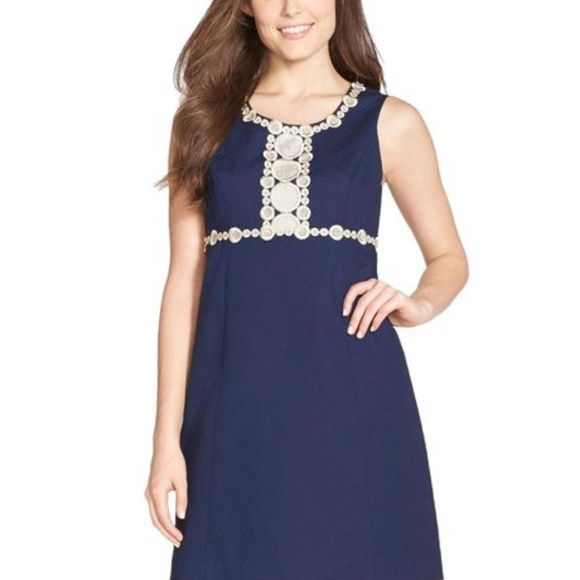 Lilly Pulitzer Navy Shift Dress Size 00 - Picture 1 of 4